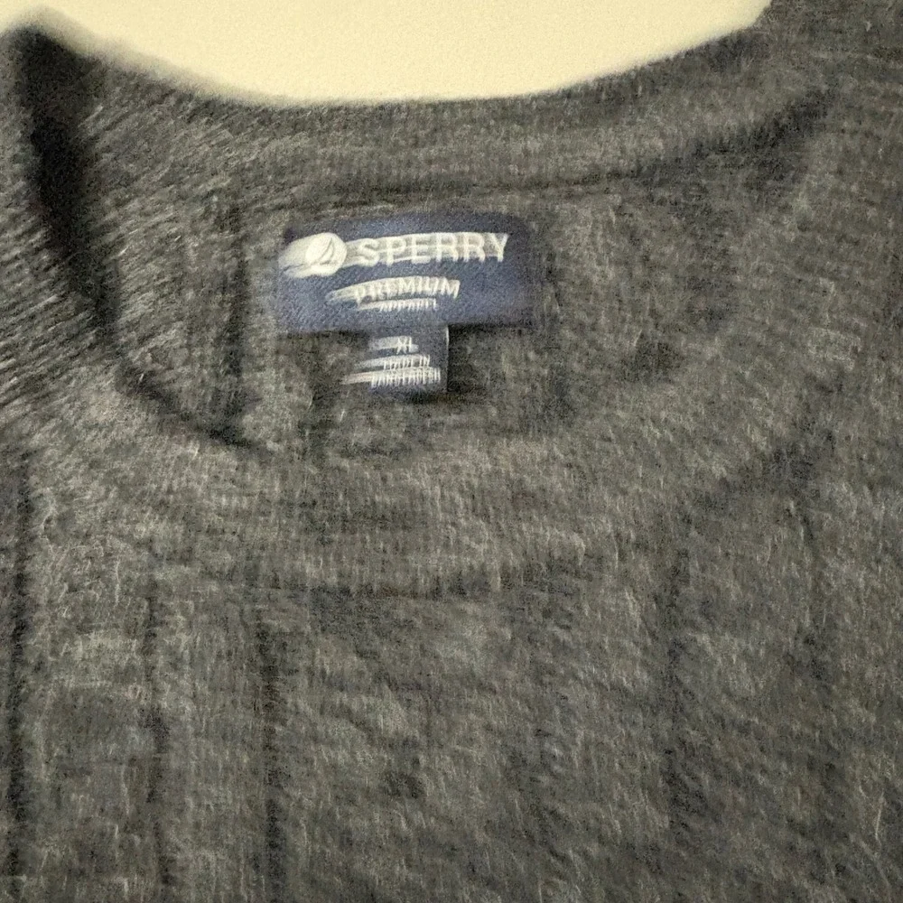 Sperry Premium Apparel‎ Men's Charcoal Gray Cable Knit Wool Blend Sweater XL